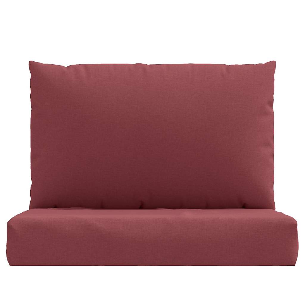 Podušky na palety 2 ks vínová melanž textil