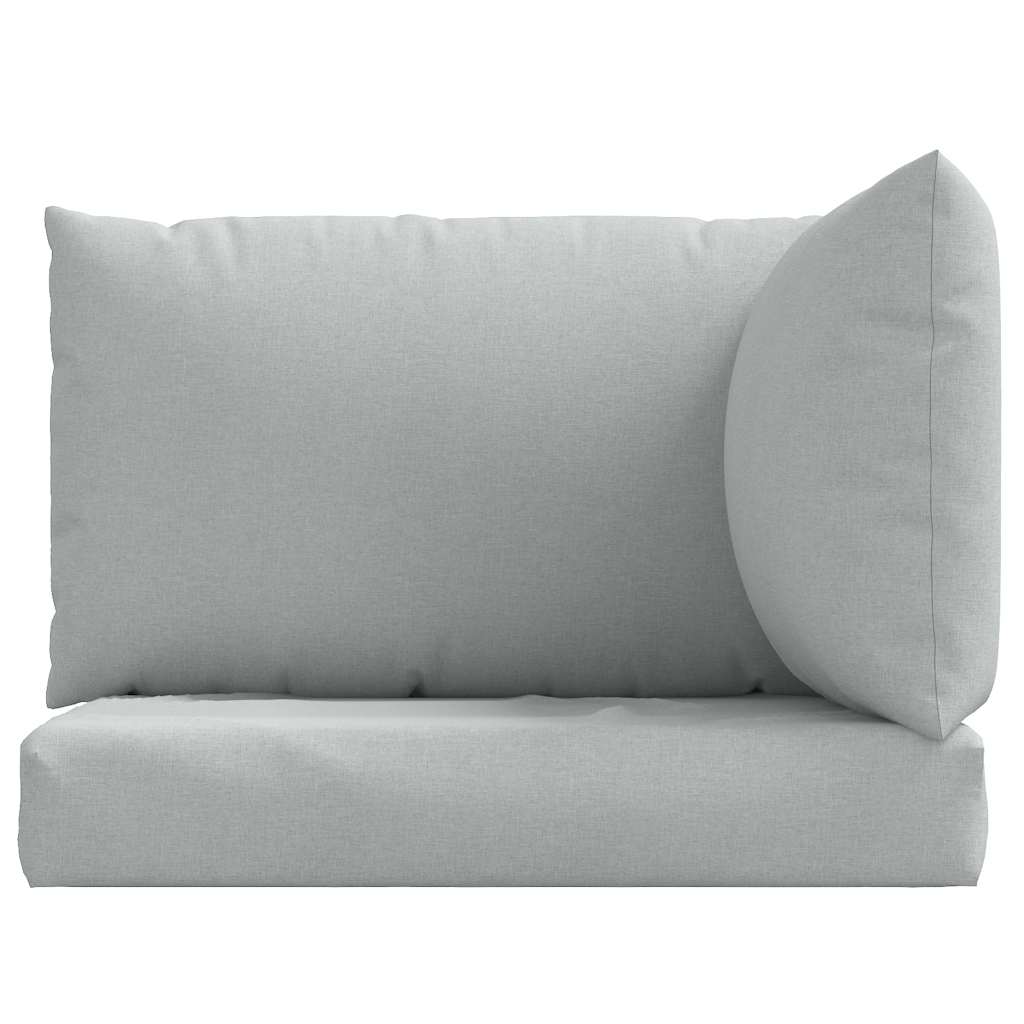 Podušky na palety 3 ks světle šedá melanž textil