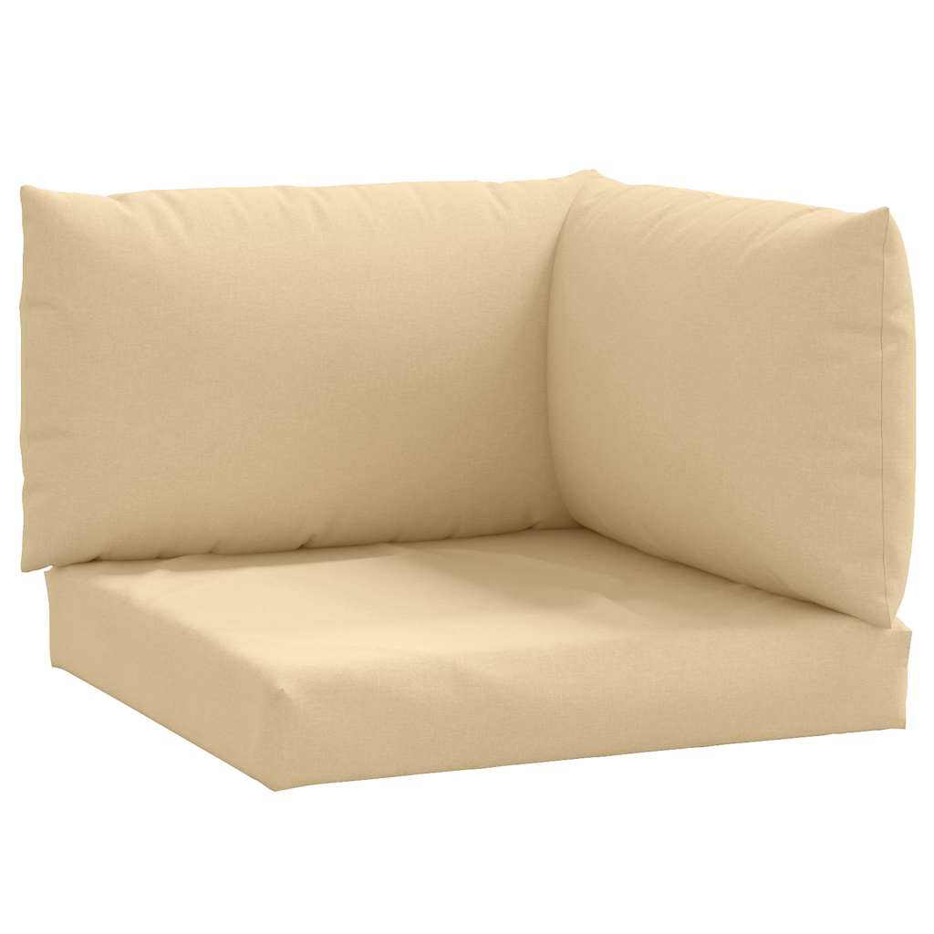 Podušky na palety 3 ks béžová melanž textil