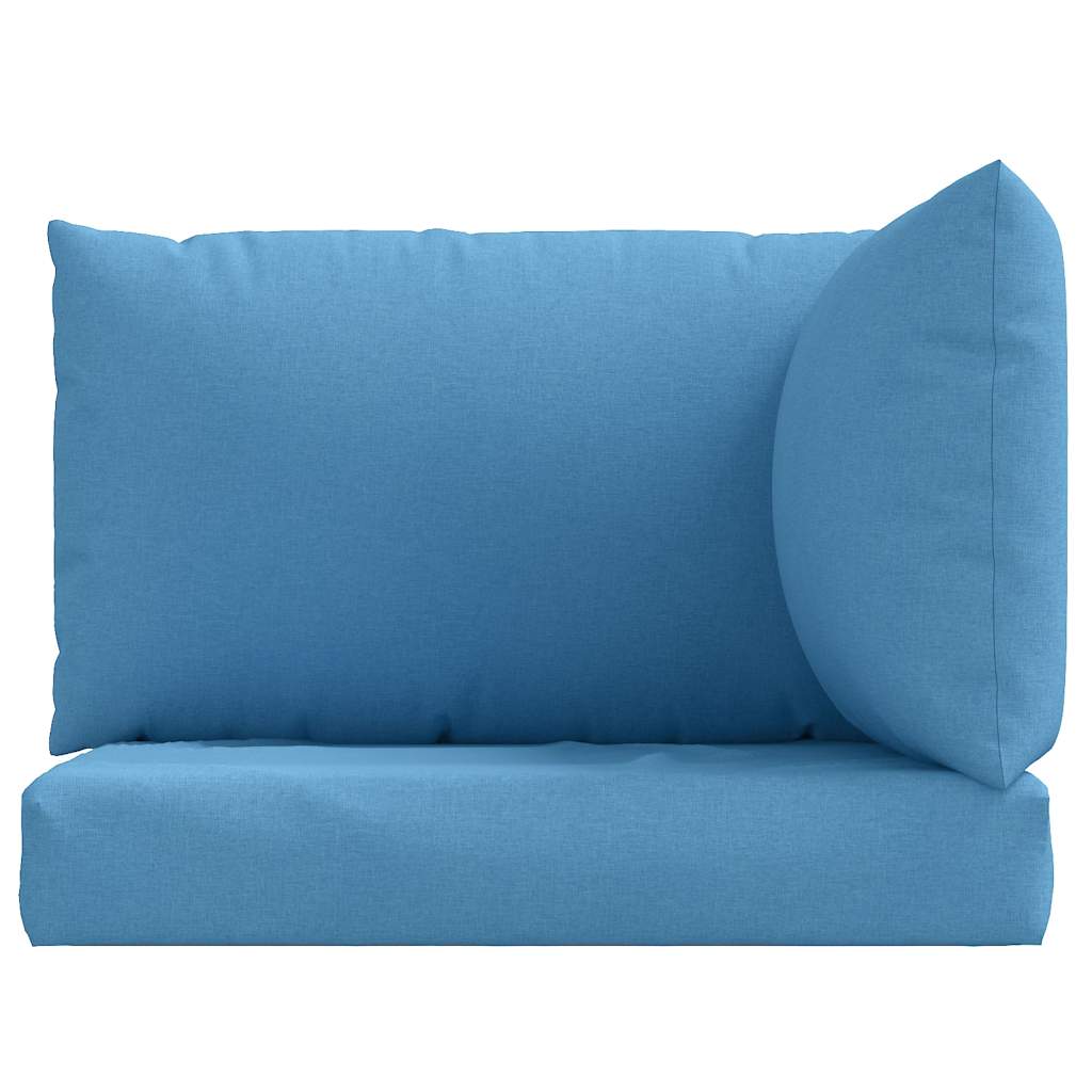 Podušky na palety 3 ks modrá melanž textil