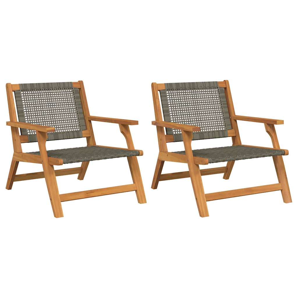 Zahradní nábytek 2 pcs Šedá 67 x 78 x 73cm