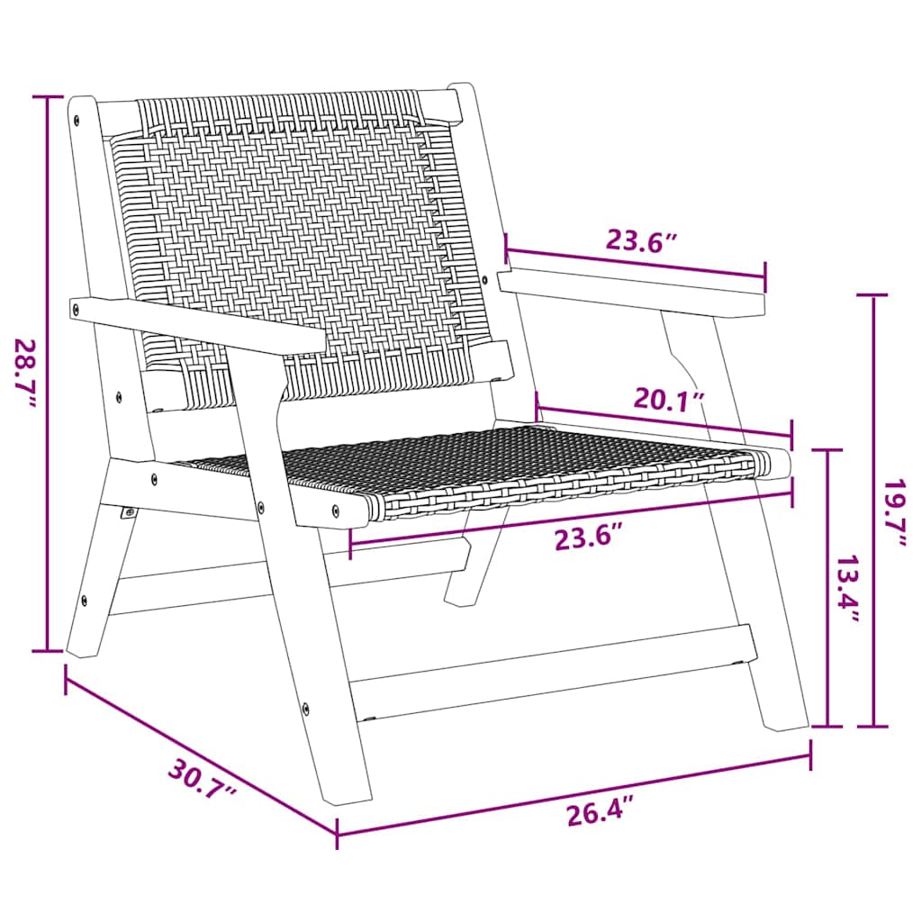 Zahradní nábytek 2 pcs Šedá 67 x 78 x 73cm
