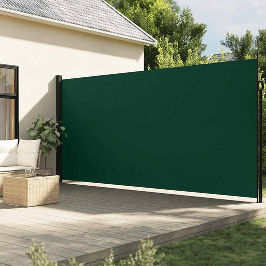 Zatahovací boční markýza tmavě zelená 200 x 500 cm