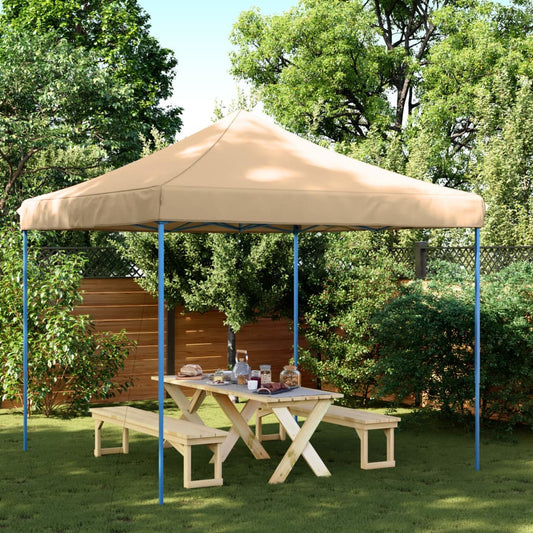 Skládací party stan pop-up béžový 292 x 292 x 315 cm
