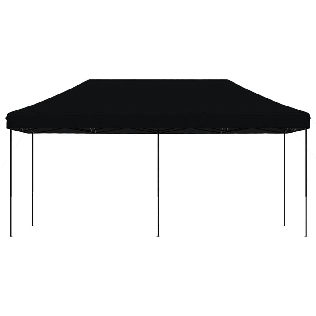 Skládací party stan pop-up černý 580 x 292 x 315 cm