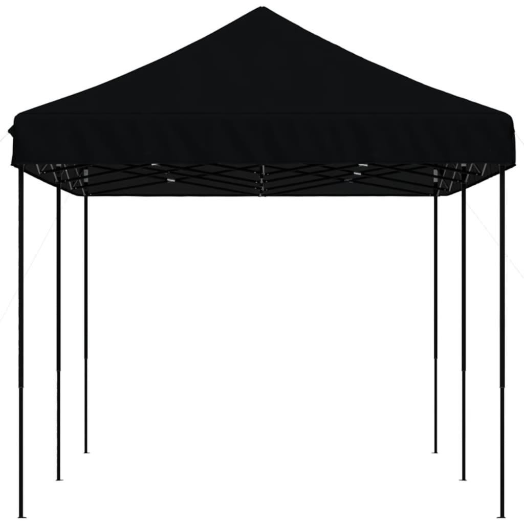 Skládací party stan pop-up černý 580 x 292 x 315 cm