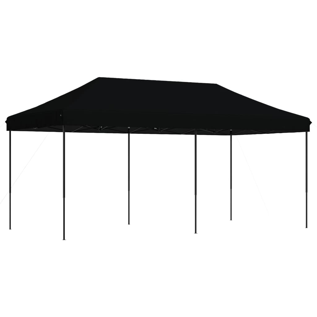 Skládací party stan pop-up černý 580 x 292 x 315 cm