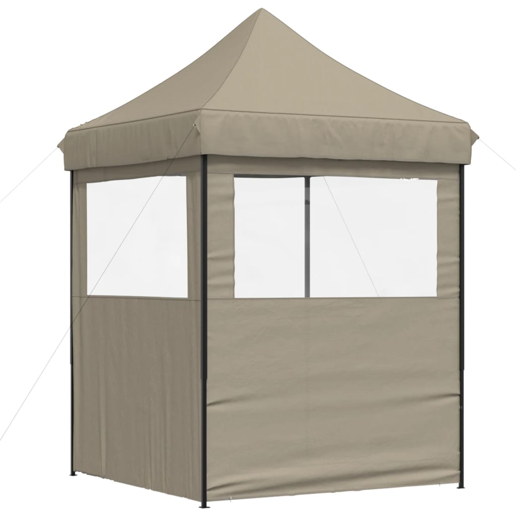 Skládací party stan pop-up se 2 bočními stěnami taupe
