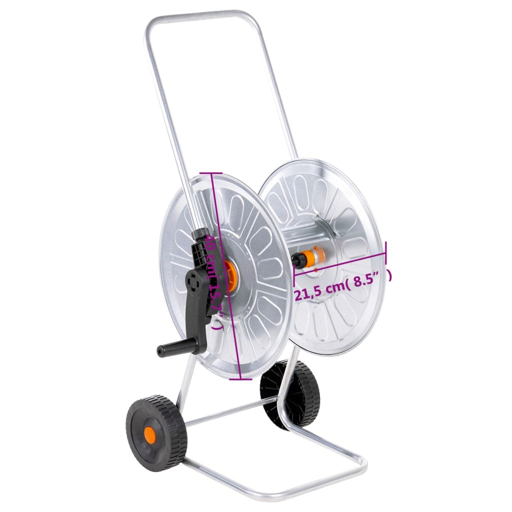 Vozík s hadicovým navijákem pro 60 m 1/2" hadice ocel