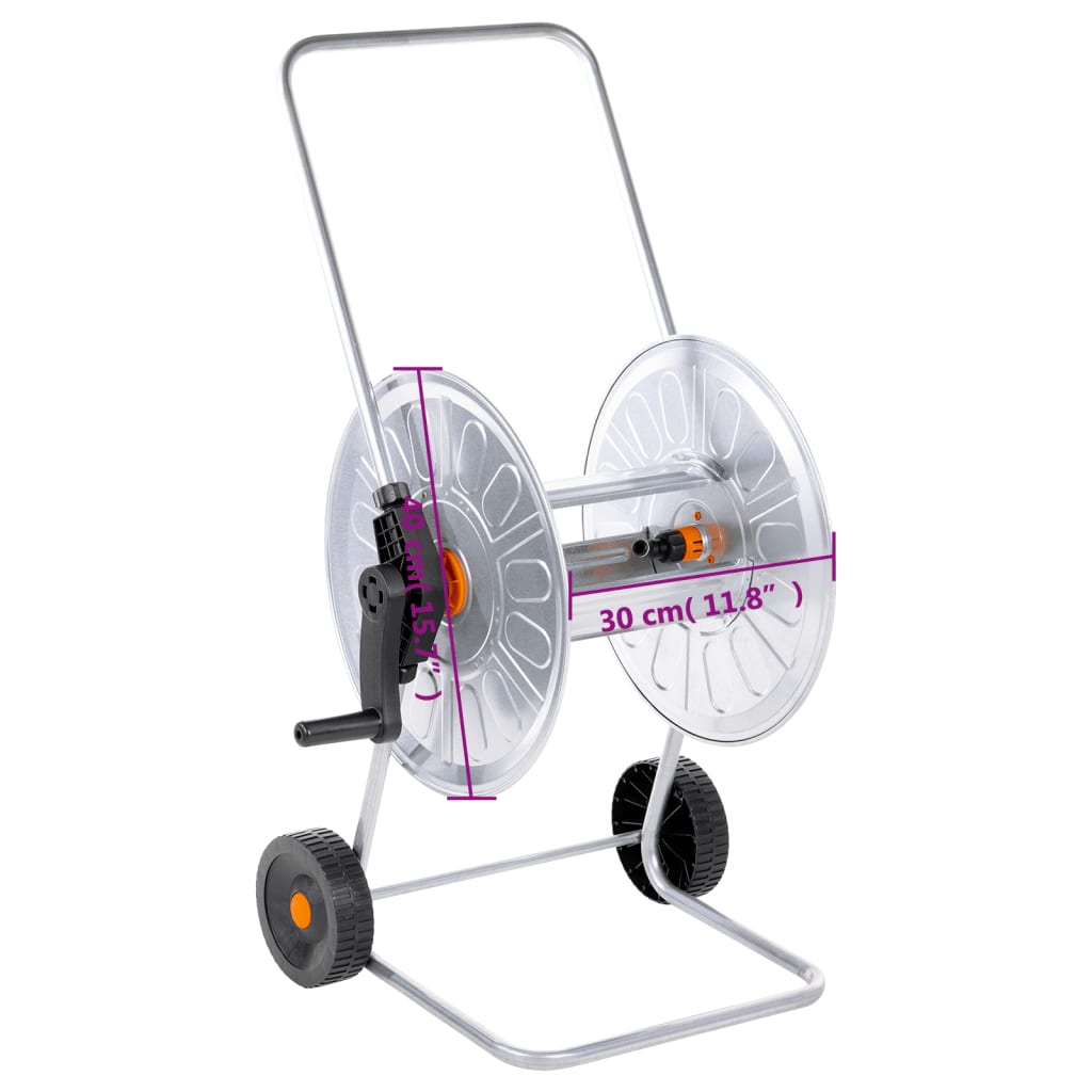 Vozík s hadicovým navijákem pro 80 m 1/2" nebo 50 m 3/4" ocel