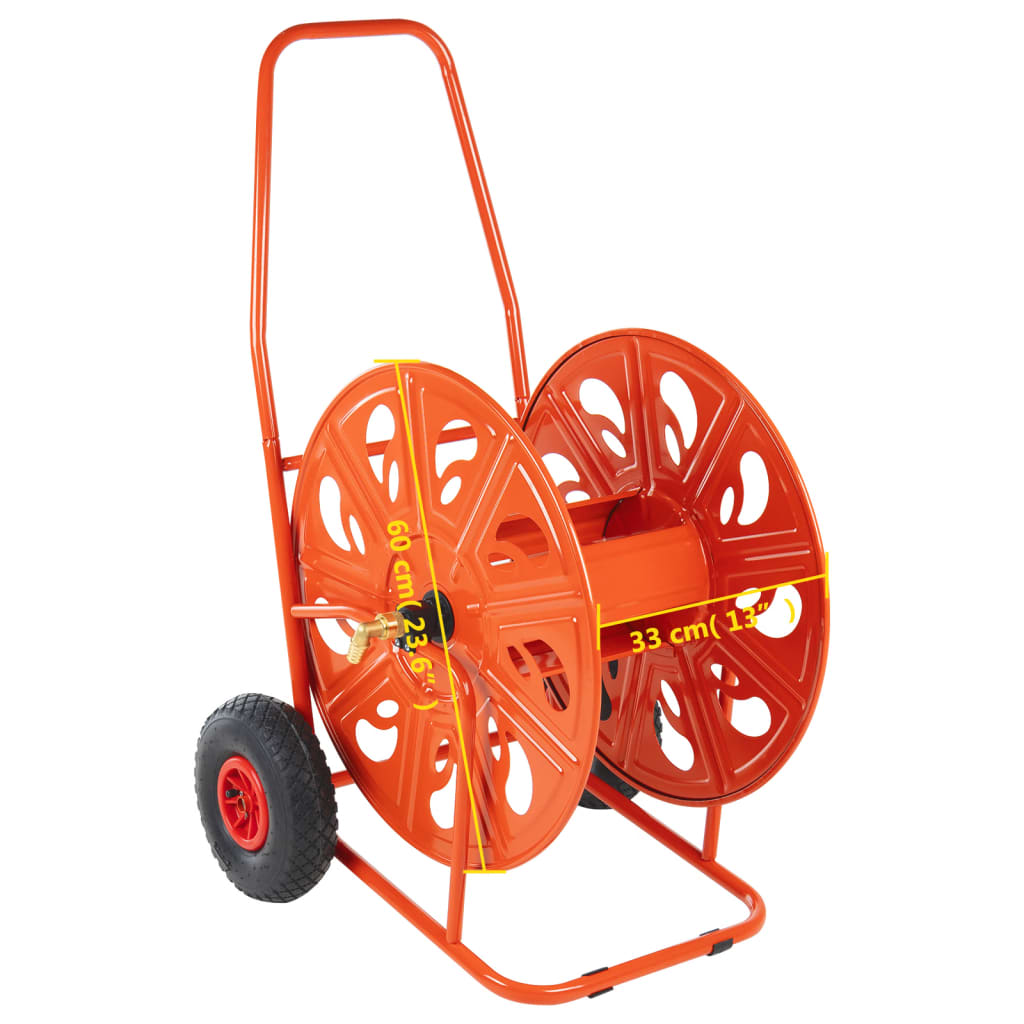 Vozík s hadicovým navijákem pro 140 m 3/4" hadice ocel