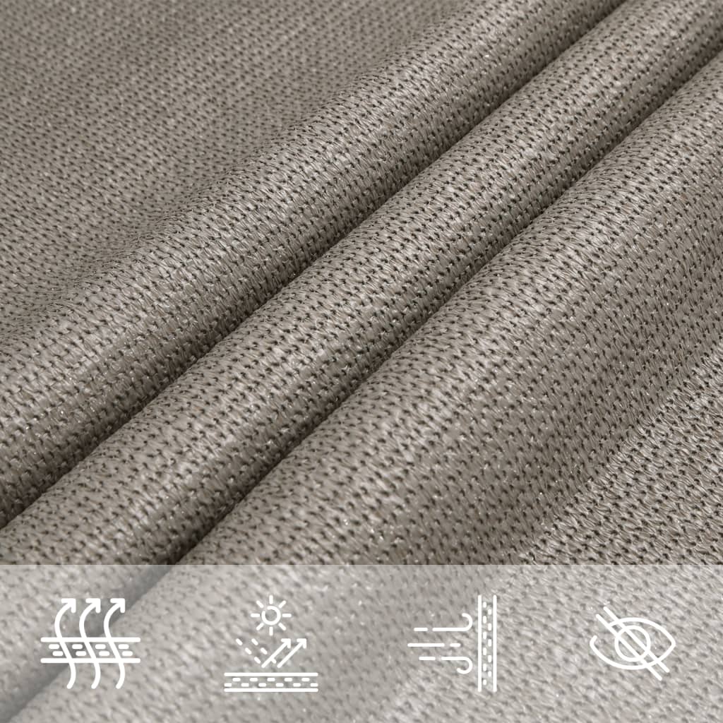 Stínicí plachta 160 g/m² čtverec světle šedá 2,5 x 2,5 m HDPE