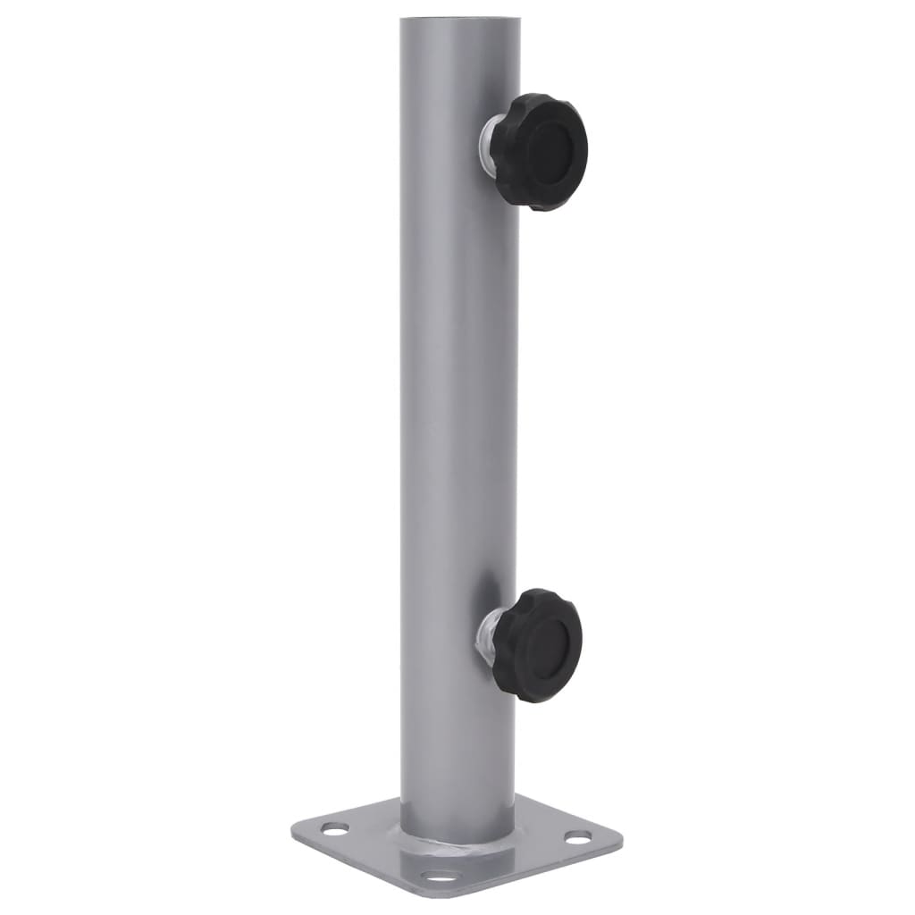 Základna pro slunečník pro tyč Ø 32/34/38 mm stříbrná ocel