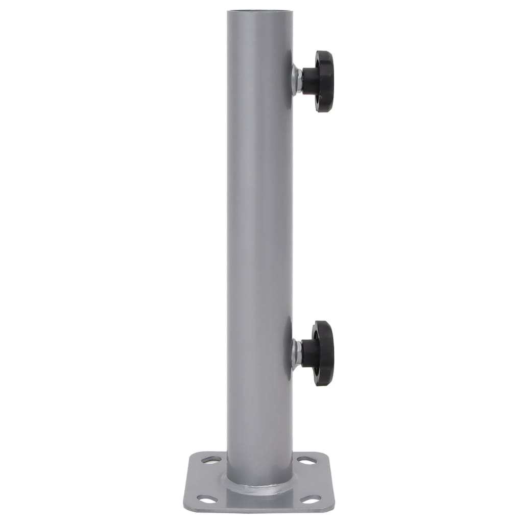 Základna pro slunečník pro tyč Ø 32/34/38 mm stříbrná ocel