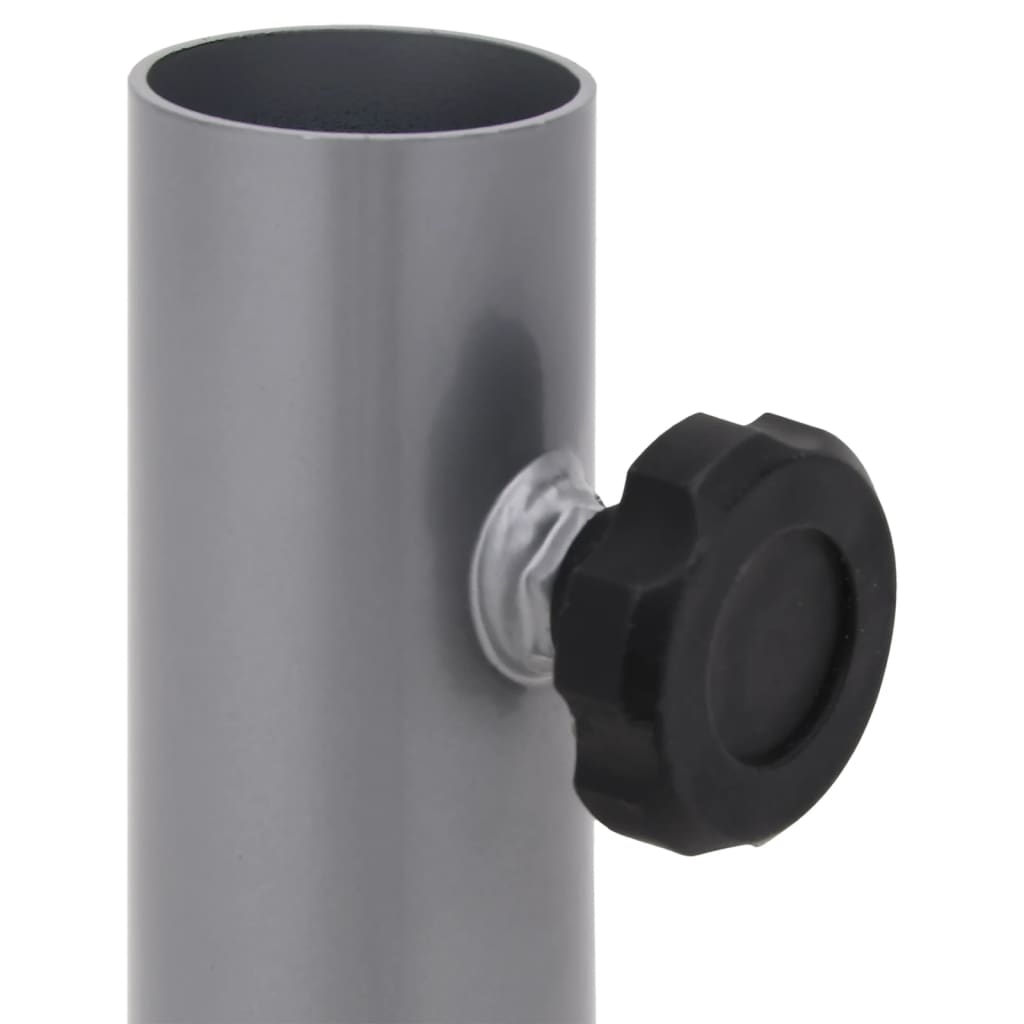 Základna pro slunečník pro tyč Ø 32/34/38 mm stříbrná ocel