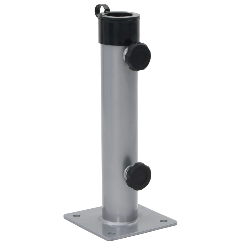 Základna pro slunečník pro tyč Ø 38/48 mm stříbrná ocel