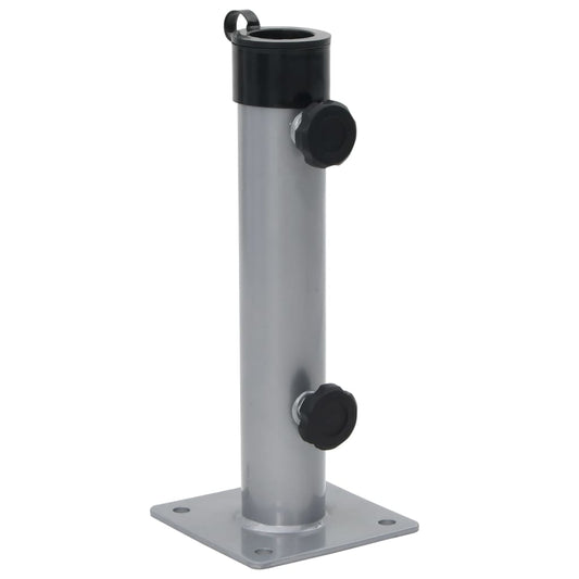 Základna pro slunečník pro tyč Ø 38/48 mm stříbrná ocel