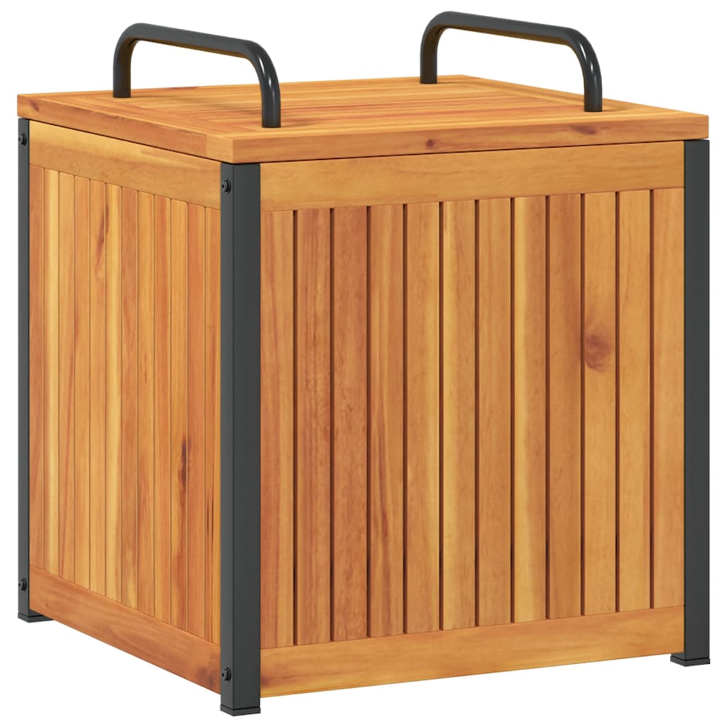 Zahradní box na podušky 45x45x45/53 cm masivní akácie a ocel