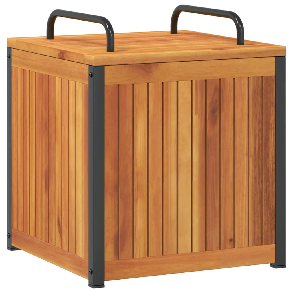 Zahradní box na podušky 45x45x45/53 cm masivní akácie a ocel