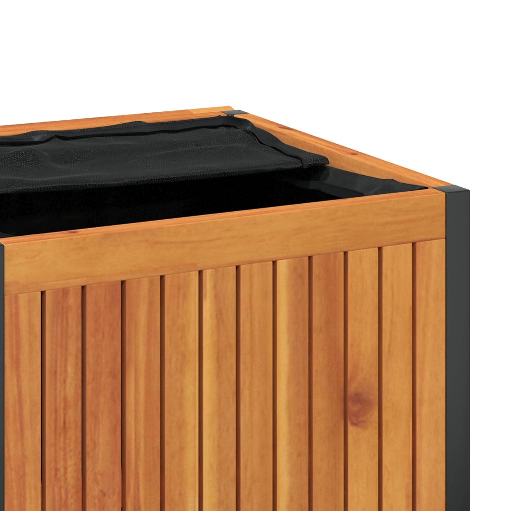 Zahradní box na podušky 45x45x45/53 cm masivní akácie a ocel
