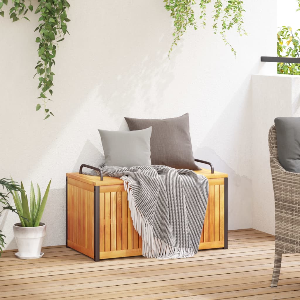 Zahradní box na podušky 85x45x45/53 cm masivní akácie a ocel