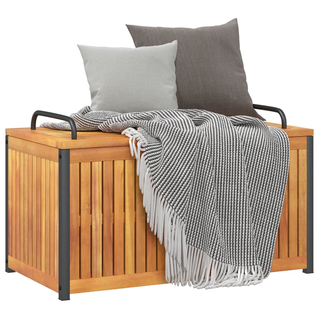 Zahradní box na podušky 85x45x45/53 cm masivní akácie a ocel