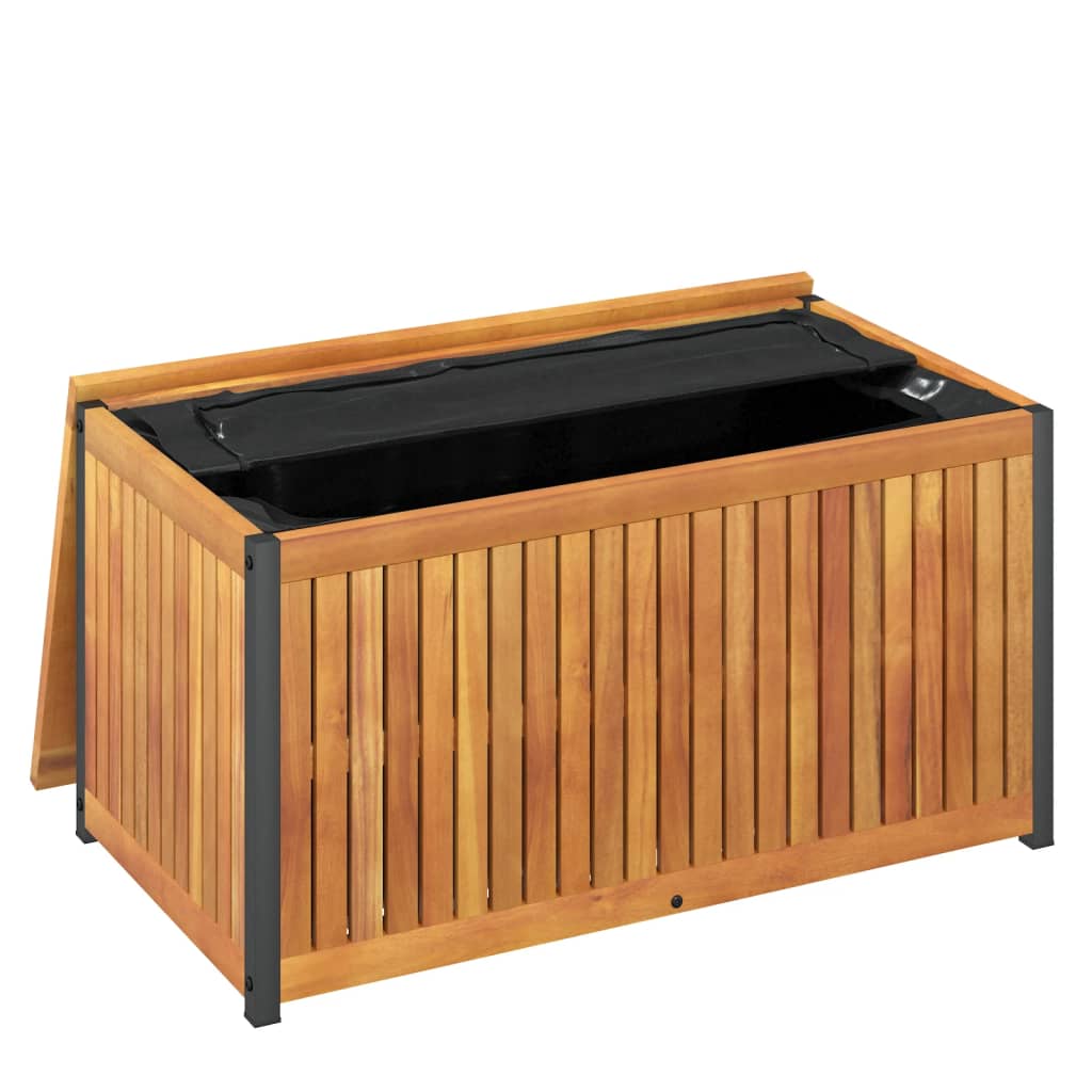 Zahradní box na podušky 85x45x45/53 cm masivní akácie a ocel