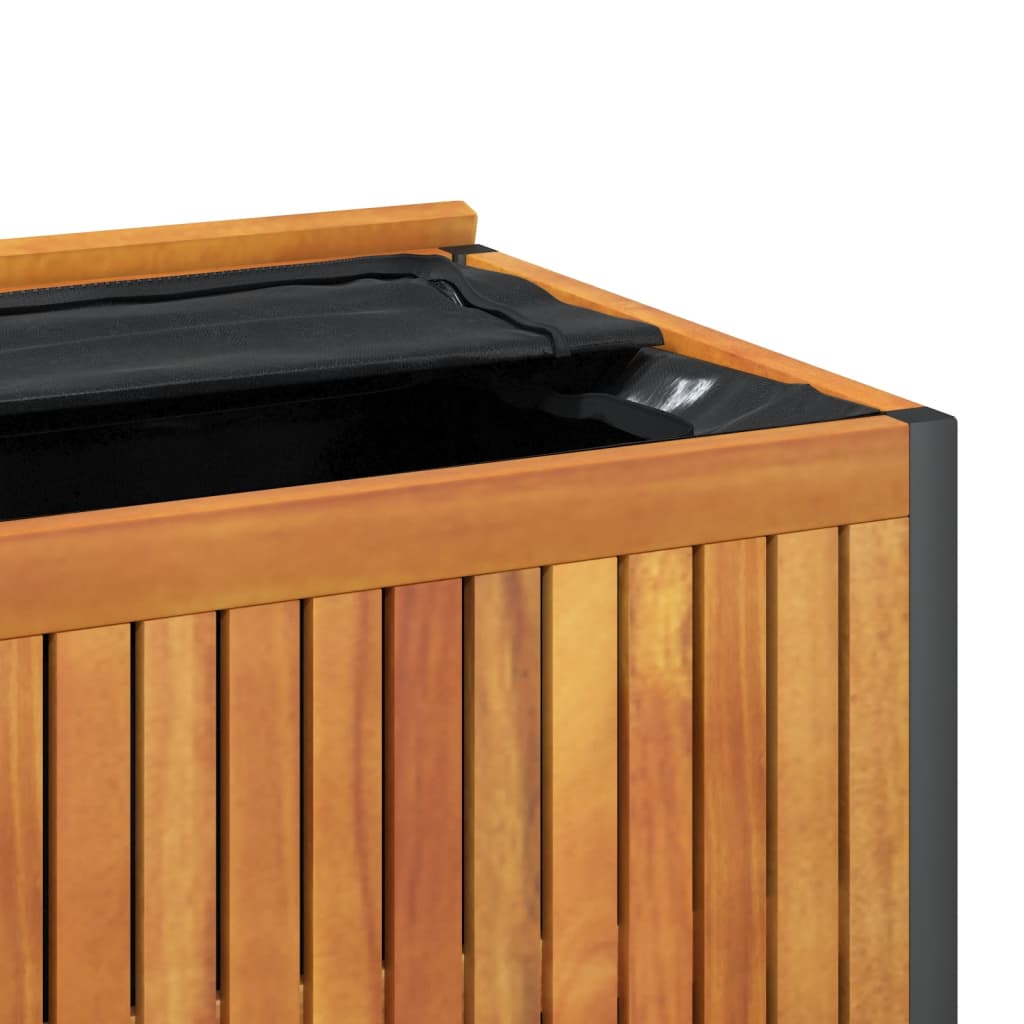 Zahradní box na podušky 85x45x45/53 cm masivní akácie a ocel
