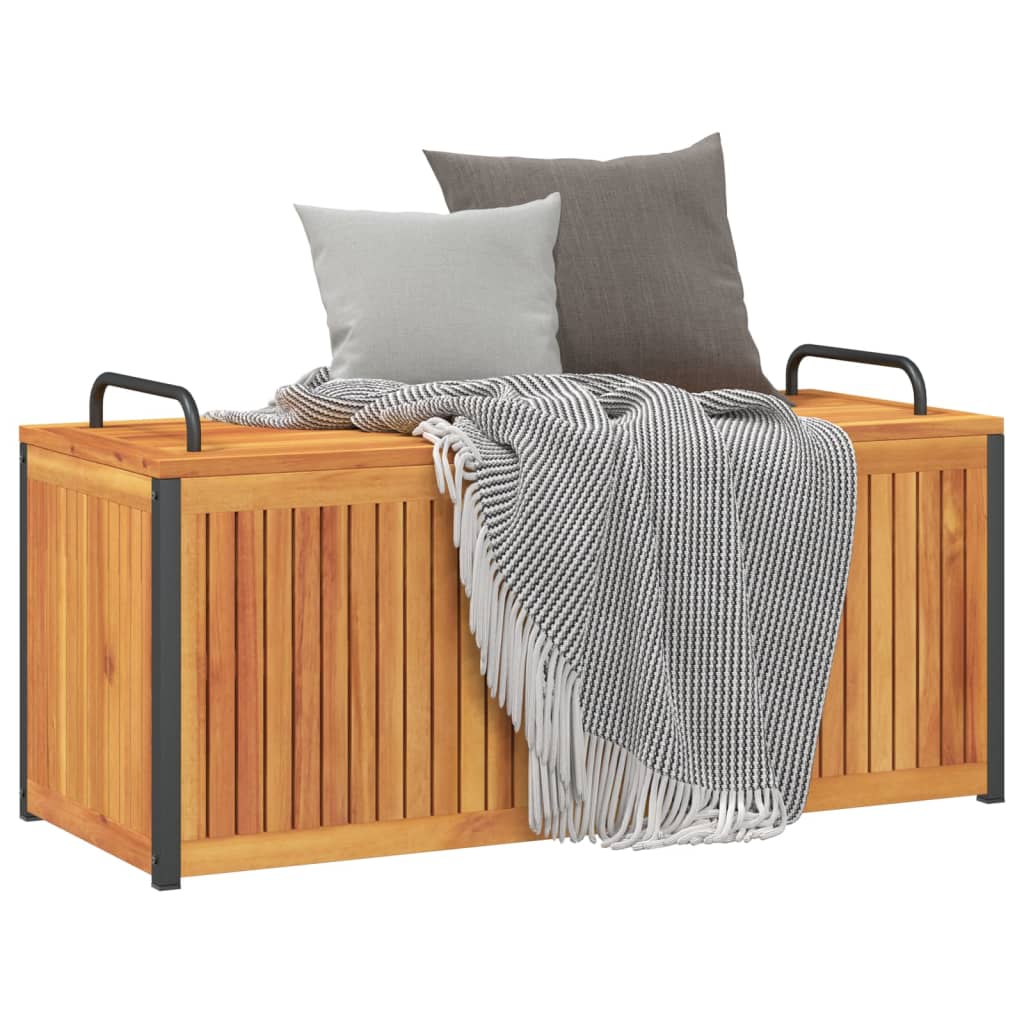 Zahradní box na podušky 110x45x42/53 cm masivní akácie a ocel