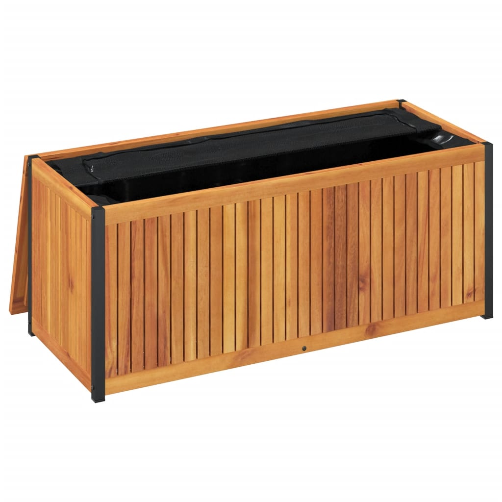 Zahradní box na podušky 110x45x42/53 cm masivní akácie a ocel