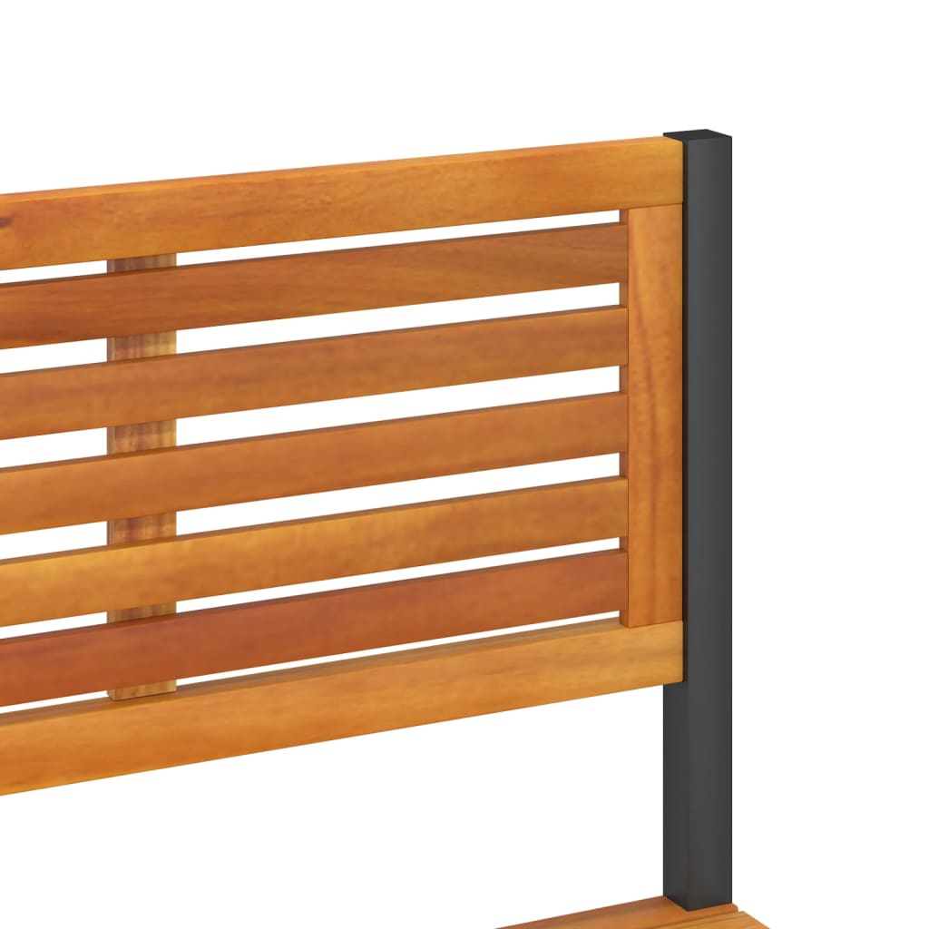 Zahradní pracovní stůl 90 x 50 x 110 cm masivní akácie a ocel