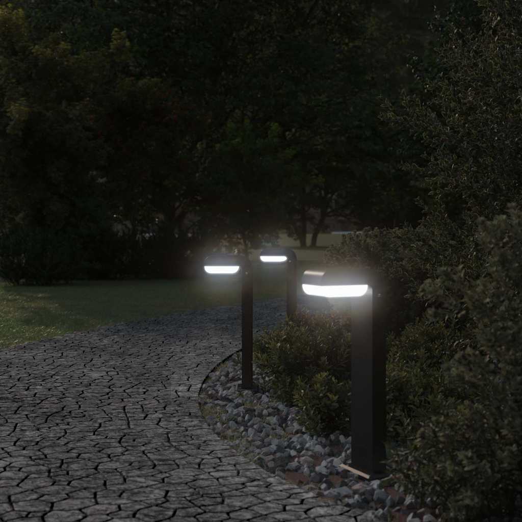 Venkovní stojací lampy 3 ks černé 50 cm litý hliník