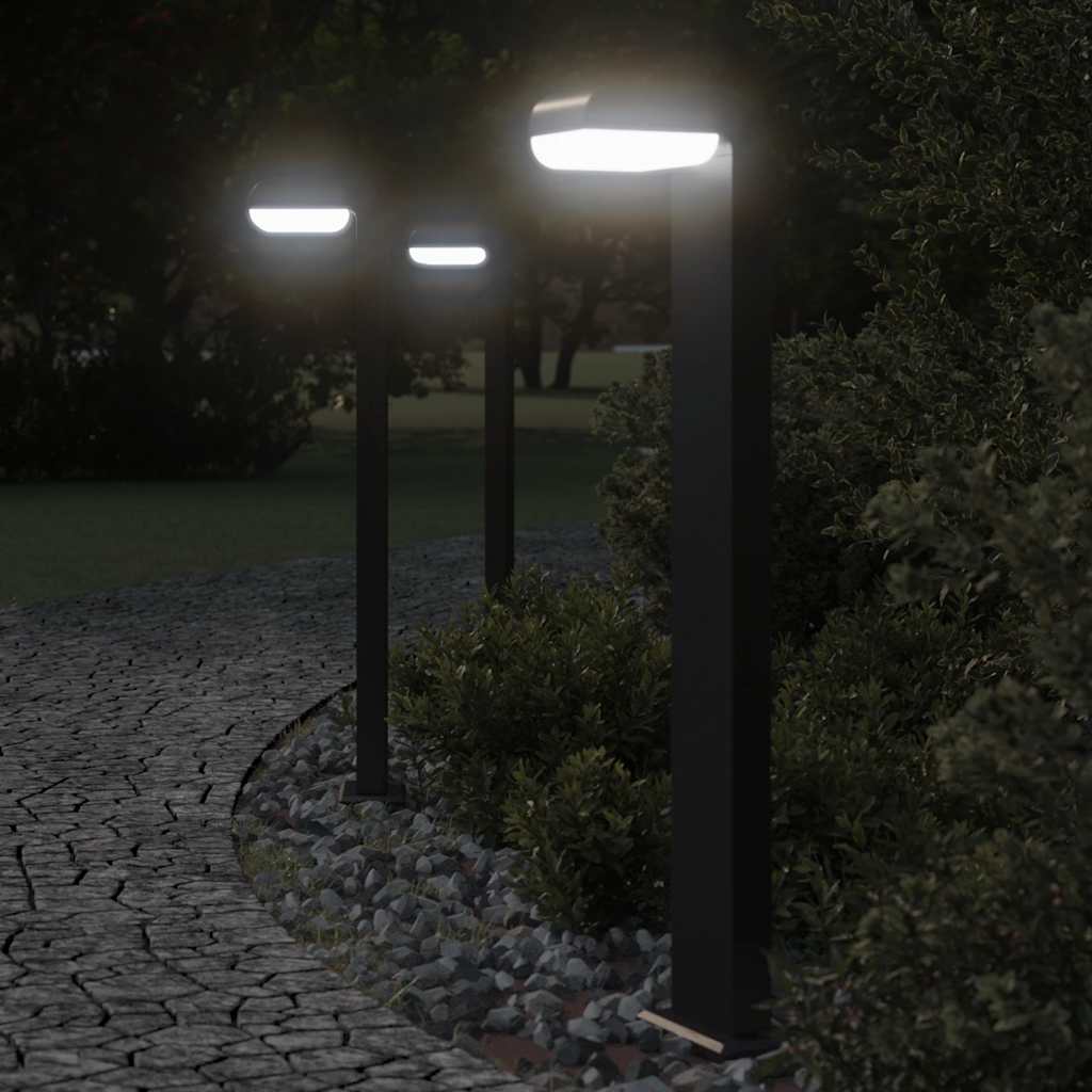 Venkovní stojací lampy 3 ks černé 80 cm litý hliník