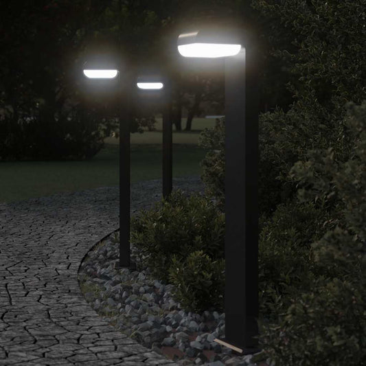 Venkovní stojací lampy 3 ks černé 80 cm litý hliník