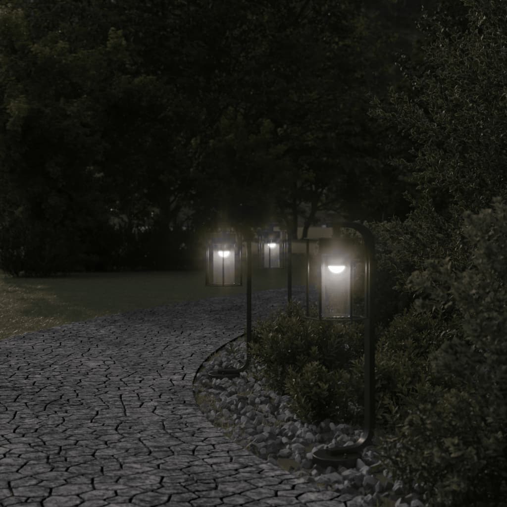 Venkovní stojací lampy 3 ks černé 60 cm nerezová ocel