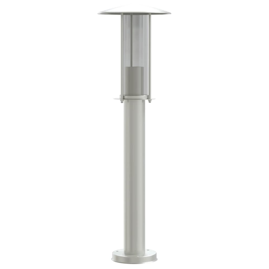 Venkovní stojací lampa stříbrná 60 cm nerezová ocel
