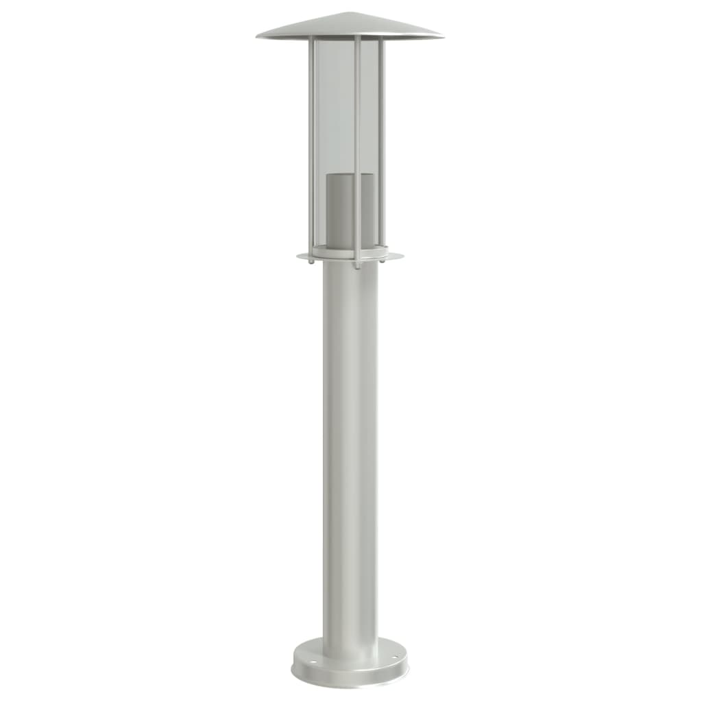 Venkovní stojací lampa stříbrná 60 cm nerezová ocel