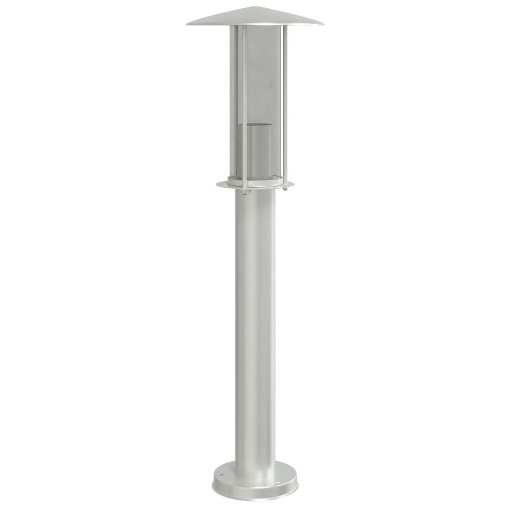Venkovní stojací lampa stříbrná 60 cm nerezová ocel