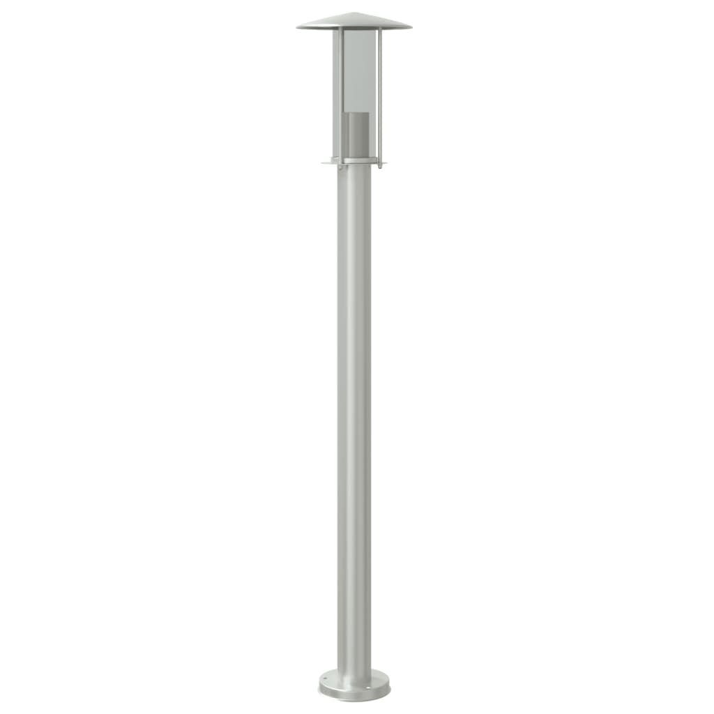 Venkovní stojací lampa stříbrná 100 cm nerezová ocel