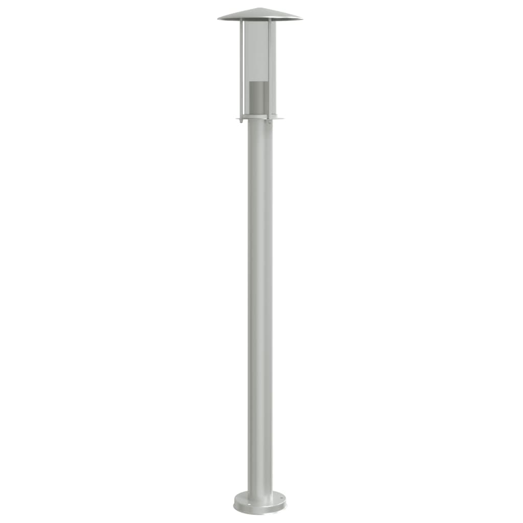 Venkovní stojací lampa stříbrná 100 cm nerezová ocel