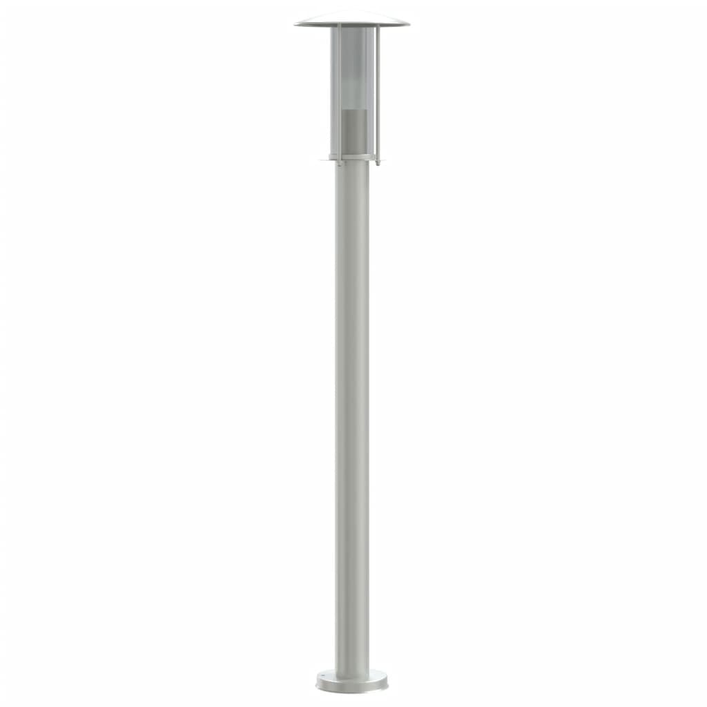 Venkovní stojací lampa stříbrná 100 cm nerezová ocel