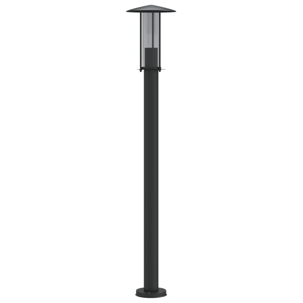 Venkovní stojací lampa černá 100 cm nerezová ocel