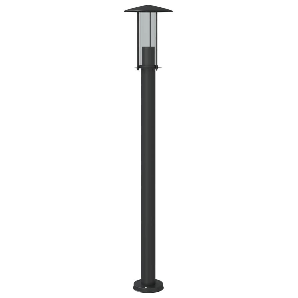Venkovní stojací lampa černá 100 cm nerezová ocel