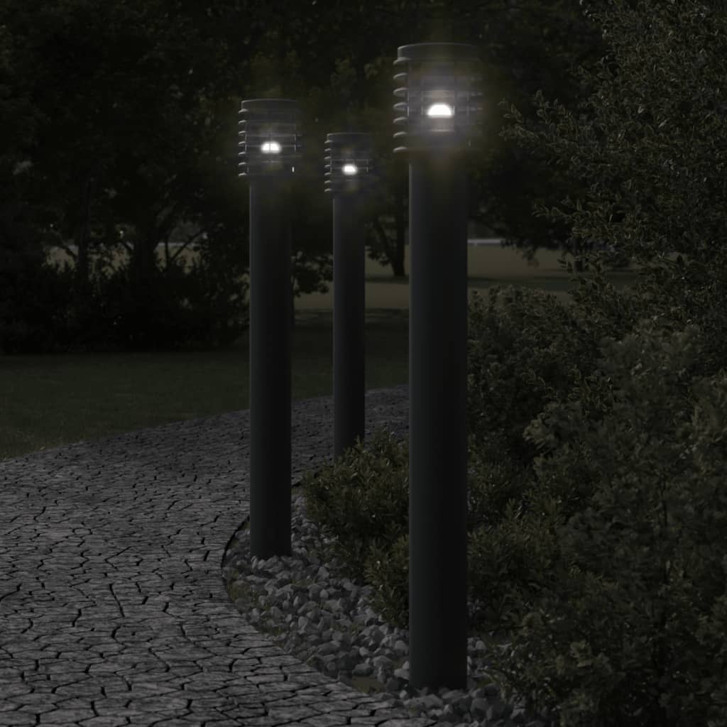 Venkovní stojací lampa černá 110 cm nerezová ocel