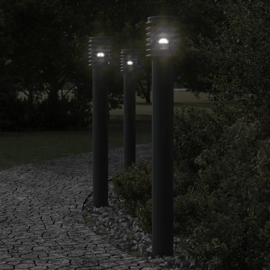 Venkovní stojací lampa černá 110 cm nerezová ocel