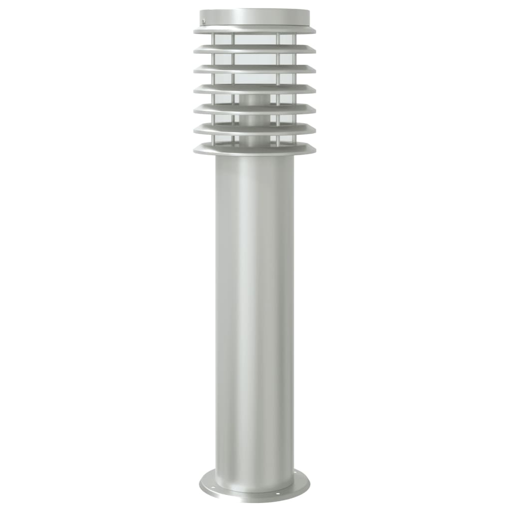 Venkovní stojací lampy s čidly 3 ks stříbrné 60cm nerezová ocel