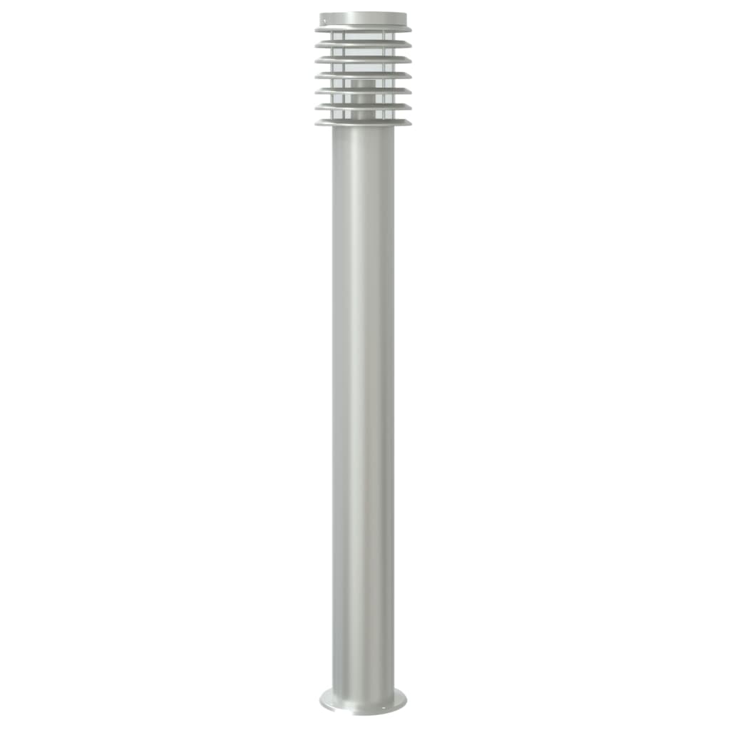 Venkovní stojací lampy s čidly 3 ks stříbrné 110 cm ocel