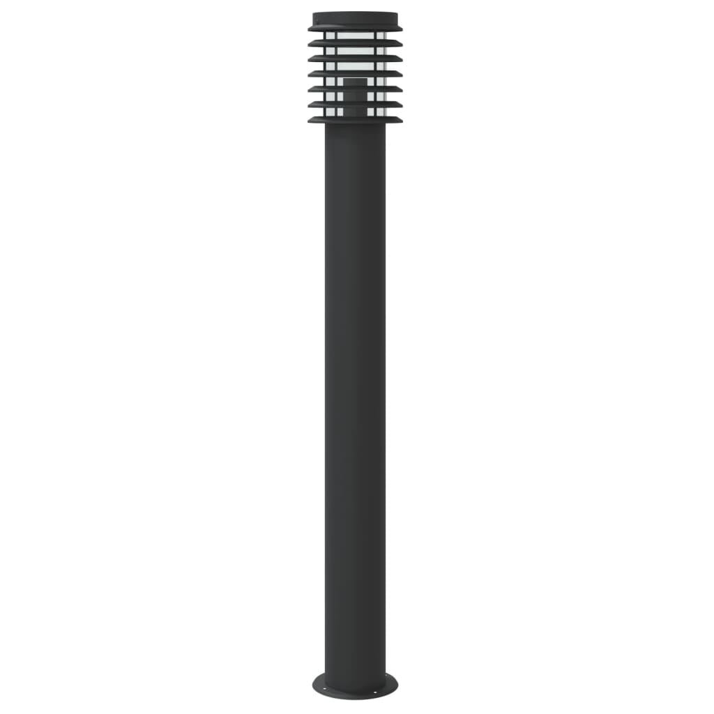 Venkovní stojací lampy s čidly 3 ks černé 110 cm nerezová ocel