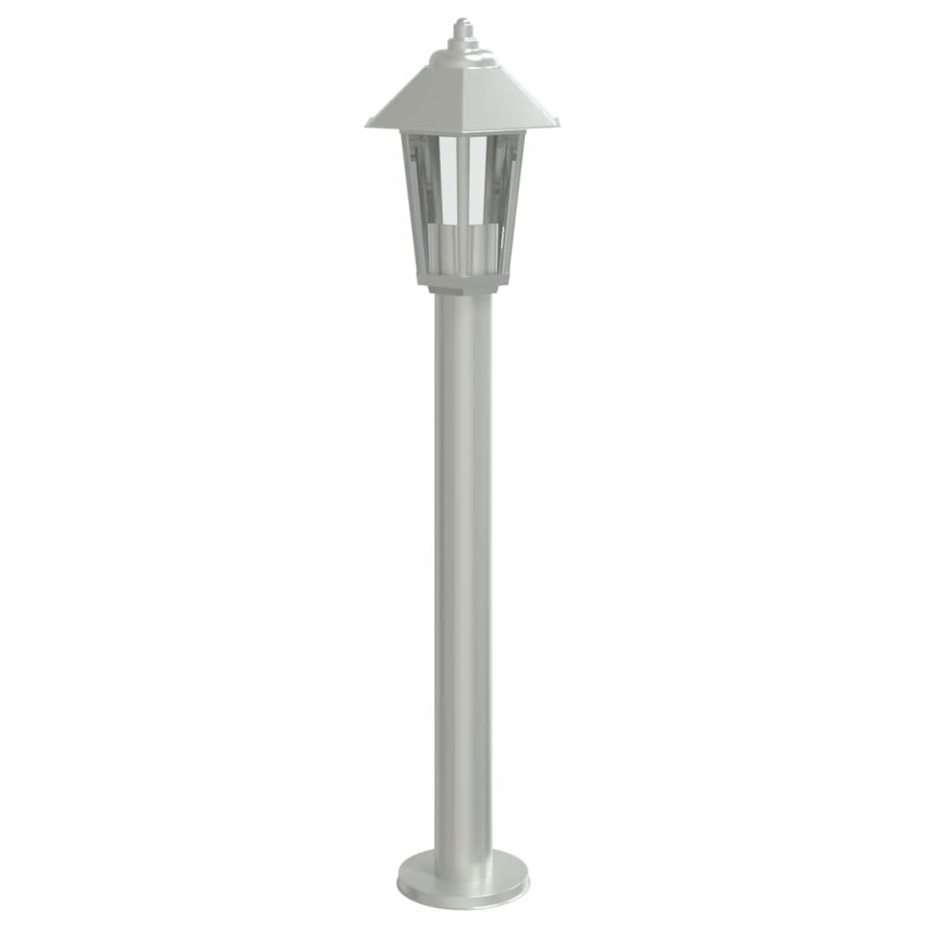 Venkovní stojací lampy 3 ks stříbrné 80 cm nerezová ocel