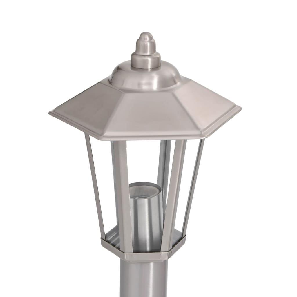 Venkovní stojací lampy 3 ks stříbrné 80 cm nerezová ocel